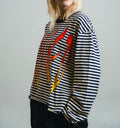 INJURED Stripped long sleeve T-shirt