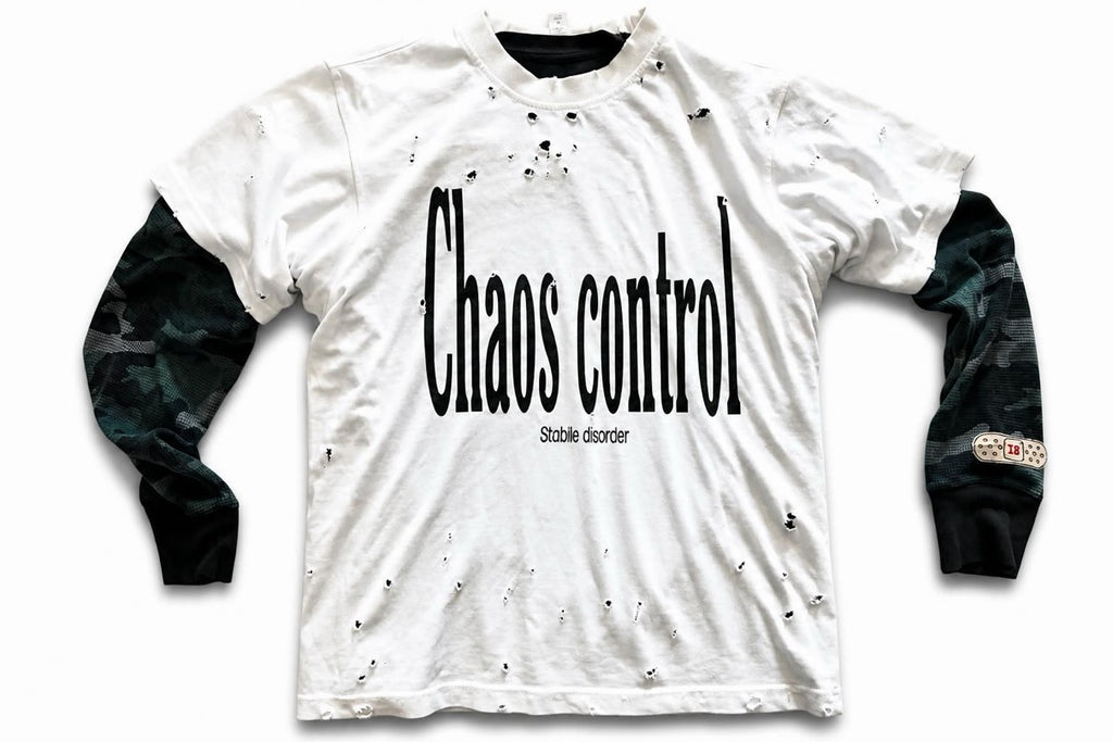 CHAOS CONTROL Double layer long sleeve T-shirt