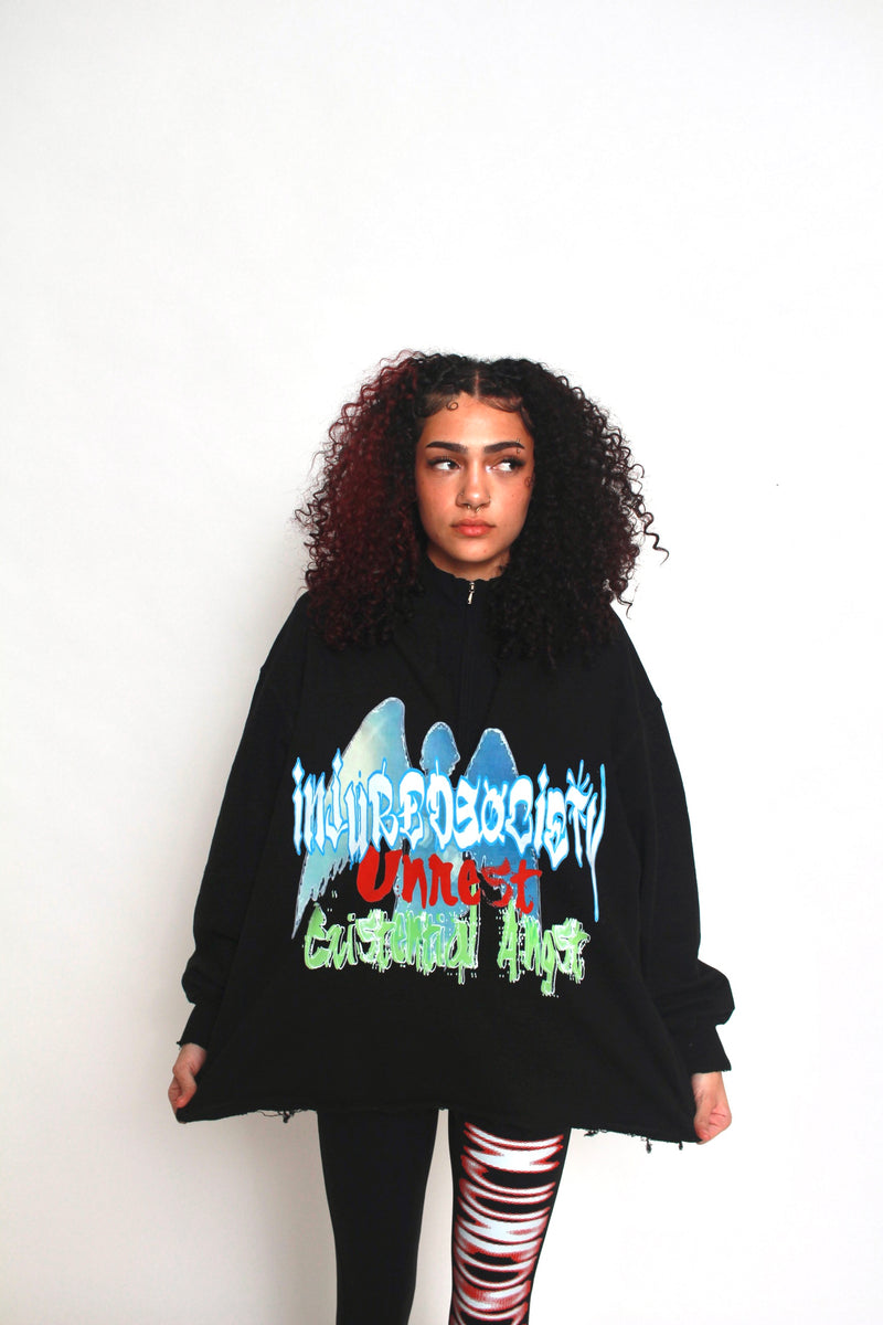EXISTS mock neck sweatshirt